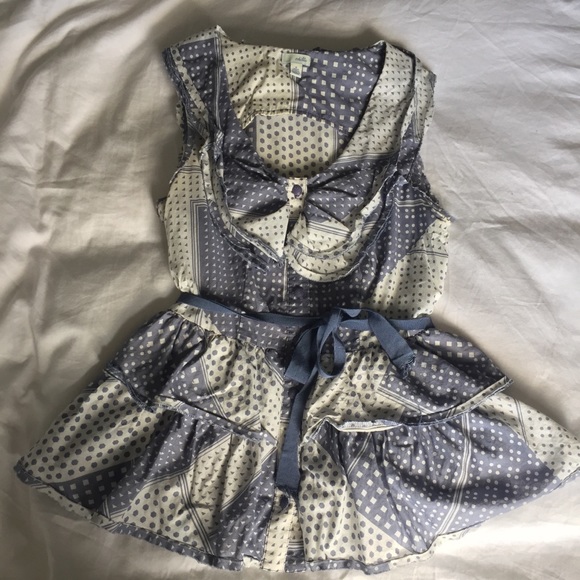 Anthropologie Tops - Anthropologie // Cute blue/white blouse